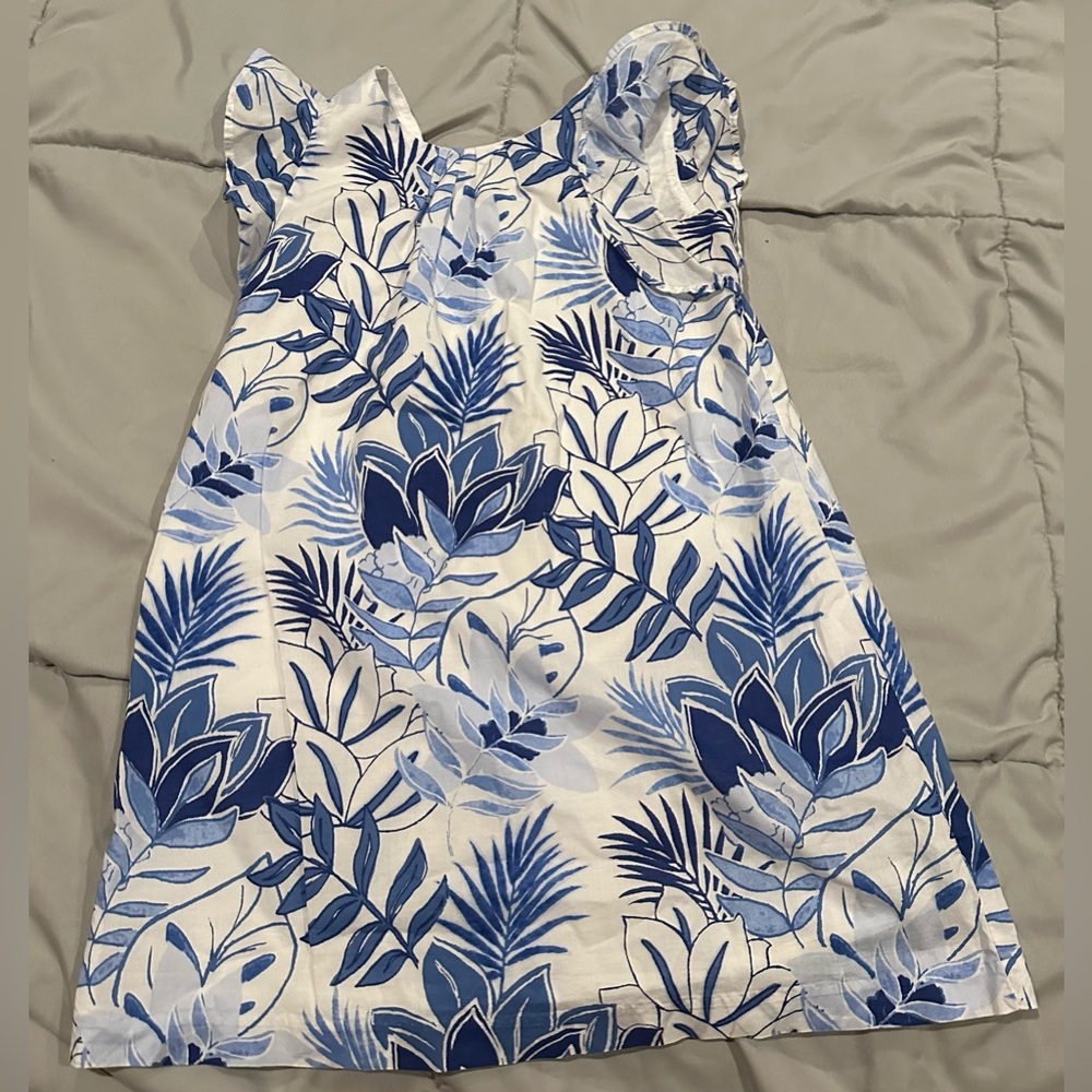 Girls Janie and Jack size 6 blue and white floral dress